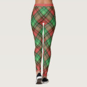Rouge et vert Noël plaid 2 Leggings (Dos)