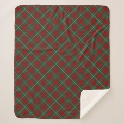 Rouge et vert Tartain Rustique Plaid (Devant)