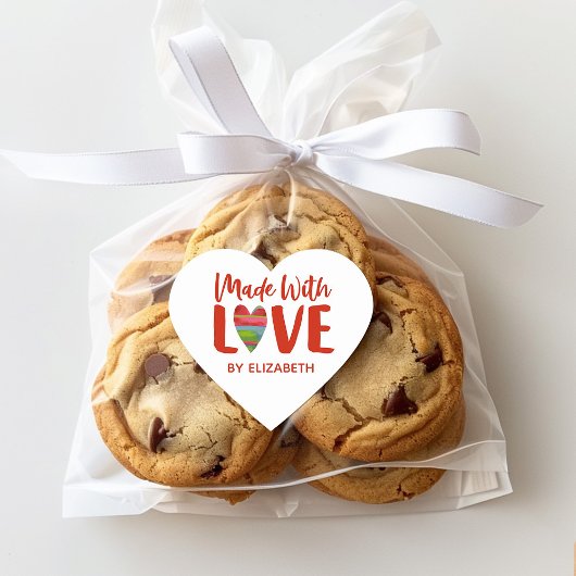 Rouge Fabriqué Avec Un Sticker Coeur D'Amour