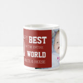 Rouge fait sur commande de tasse de fête des pères (Devant droit)