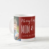Rouge fait sur commande de tasse de Noël de maman (Devant gauche)
