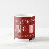 Rouge fait sur commande de tasse de Noël de maman (Centre)