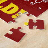 Rouge, Faux Gold 33e anniversaire + Puzzle de nom  (Côté)