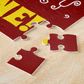 Rouge, Faux Gold 52e anniversaire + Puzzle de nom (Côté)