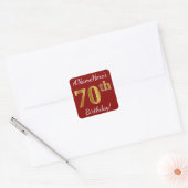 Rouge, Faux Gold 70e anniversaire + Autocollant de (Enveloppe)