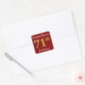 Rouge, Faux Gold 71e anniversaire + Autocollant de (Enveloppe)