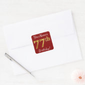 Rouge, Faux Gold 77e anniversaire + Autocollant de (Enveloppe)