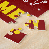 Rouge, Faux Gold 89e anniversaire + Puzzle de nom  (Côté)