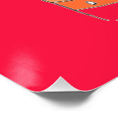 Rouge Fleurs Colorées Originales Dans Une Affiche (Coin)