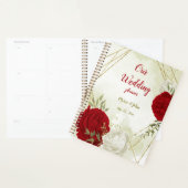 rouge floral blanc verdure mariage (Devant avec enveloppe)