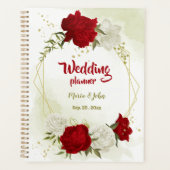 rouge floral blanc verdure mariage (Devant)