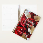 Rouge Floral Moderne Fleurs élégantes Mariage (Devant avec enveloppe)