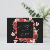 Rouge Floral Noir avec Repas RSVP (Debout devant)