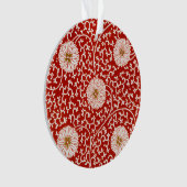 Rouge Floral Vibrant Ornate Classé Motif (devant)