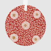 Rouge Floral Vibrant Ornate Classé Motif (dos)