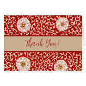 Rouge Floral Vibrant Ornate Classé Motif (Devant horizontal)