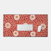 Rouge Floral Vibrant Ornate Classé Motif (Clavier et souris)