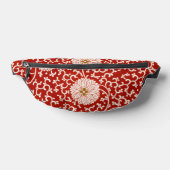 Rouge Floral Vibrant Ornate Classé Motif (Poser)