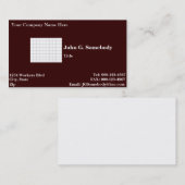 rouge foncé de modèle de carte de visite (Devant / Derrière)