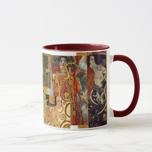 Rouge foncé de tasse de collage de Klimt (Droite)