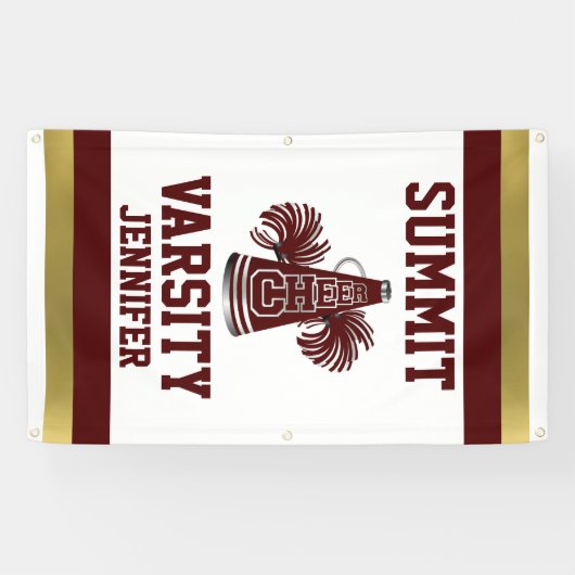 Rouge foncé et bannière de verticale d'acclamation (Horizontal)