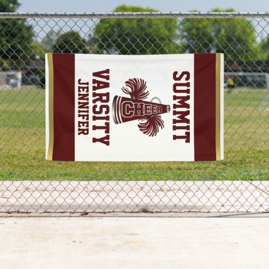 Rouge foncé et bannière verticale 2 d'acclamation (En situation)
