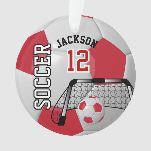 Rouge foncé et blanc Personnaliser le ballon de fo (devant)