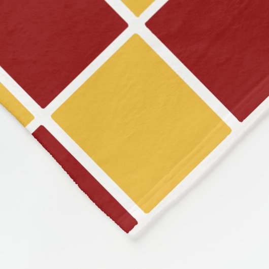 Rouge foncé et couverture Checkered d'ouatine d'or (Coin)