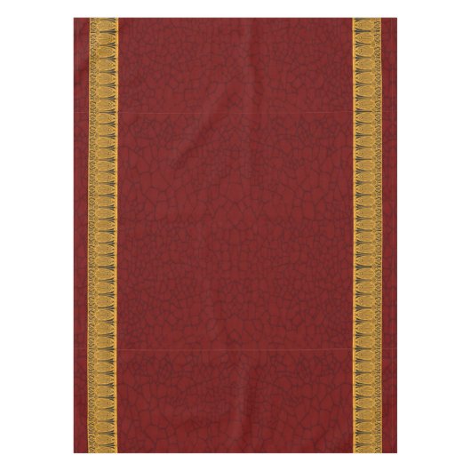 Rouge foncé et or de nappe de Cucamonga (Devant)