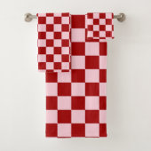 Rouge foncé et Pink Checkerboard (En situation)