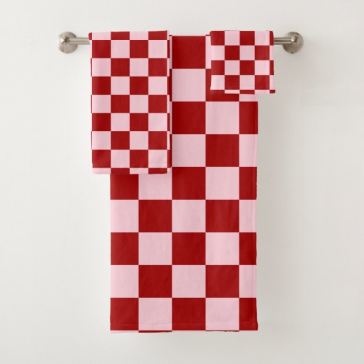 Rouge foncé et Pink Checkerboard (En situation)