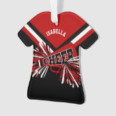 Rouge foncé, noir et blanc Pom-pom girl (devant)