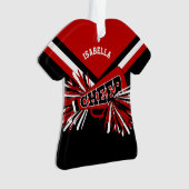 Rouge foncé, noir et blanc Pom-pom girl (devant)