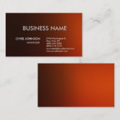 Rouge foncé Orange Plain Carte de visite moderne (Devant / Derrière)