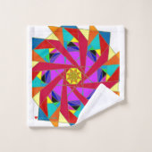 Rouge Fuchsia Orange Jaune Vert Bleu Violet (Gant de toilette)