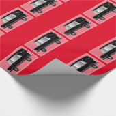 ROUGE funèbre de papier d'emballage cadeau d'if (Coin)