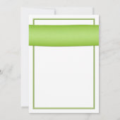 Rouge Gerber Daisy Green Ribbon Faire-part de mari (Dos)