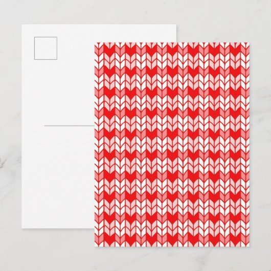 ROUGE GINGHAM MAILLE Carte postale / Verticale (Devant / Derrière)