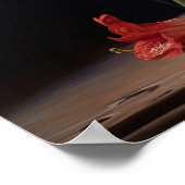 Rouge Gladiolus Fleurs Art Imprimer Poster (Coin)