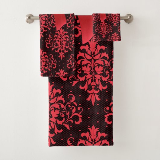 Rouge glam Bow-rouge dentelle-noire (En situation)