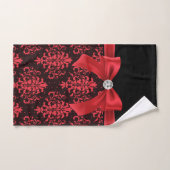 Rouge glam Bow-rouge dentelle-noire (Serviette à main)