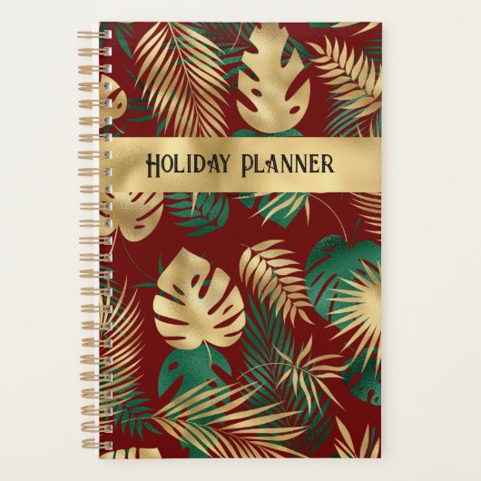 Rouge Gold et Green Holiday Planner (Devant)
