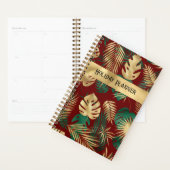 Rouge Gold et Green Holiday Planner (Devant avec enveloppe)