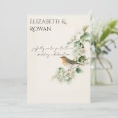 Rouge-gorge d'Europe & Aubépine – Faire-part de ma (Debout devant)