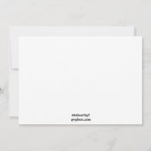 Rouge-gorge sur branche d'arbre Carte de remercie (Dos)