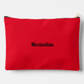 Rouge - Grand sac d'accessoires solide (Verso)