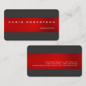 Rouge gris Attirant Carte de visite de charme (Devant / Derrière)