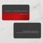 Rouge gris Attirant Carte de visite de charme (Devant / Derrière)