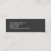 Rouge gris clair mince Carte de visite chic tendan (Dos)