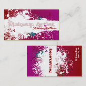 Rouge grunge d'éclaboussure de carte de visite de (Devant / Derrière)